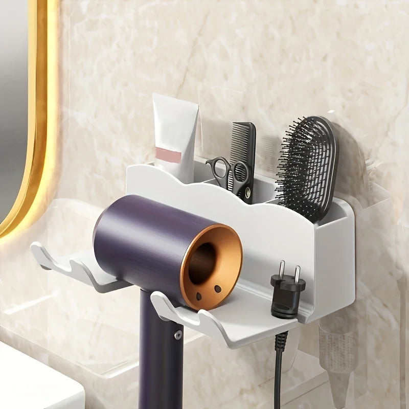 Beautify-Skin Hair Dryer Storage Rack – Wall Mounted Bathroom Organizer