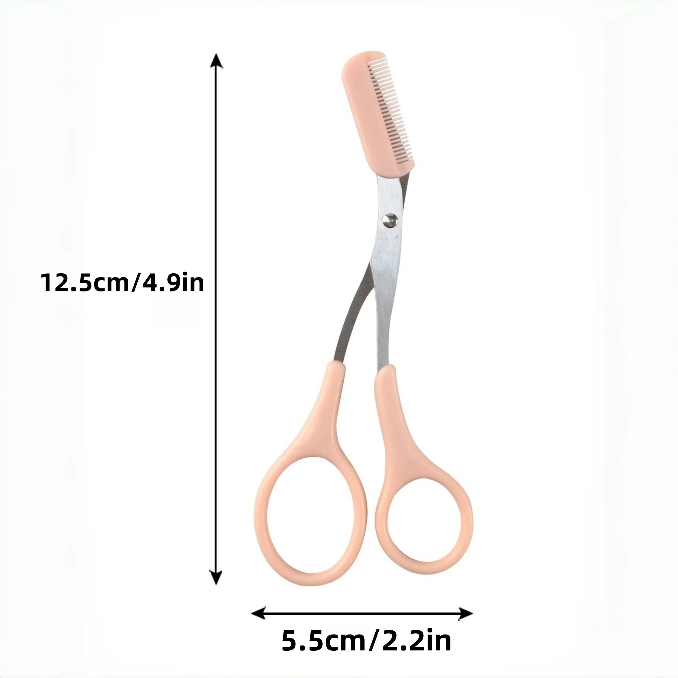 Pink Eyebrow Trimming Scissors – Precise Grooming Tool