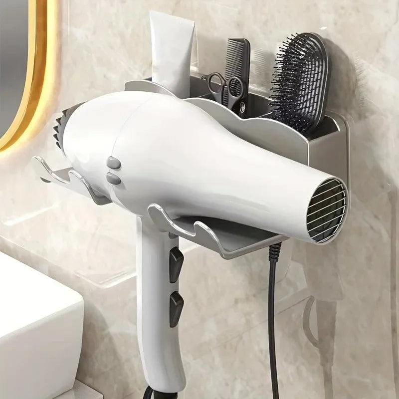 Beautify-Skin Hair Dryer Storage Rack – Wall Mounted Bathroom Organizer