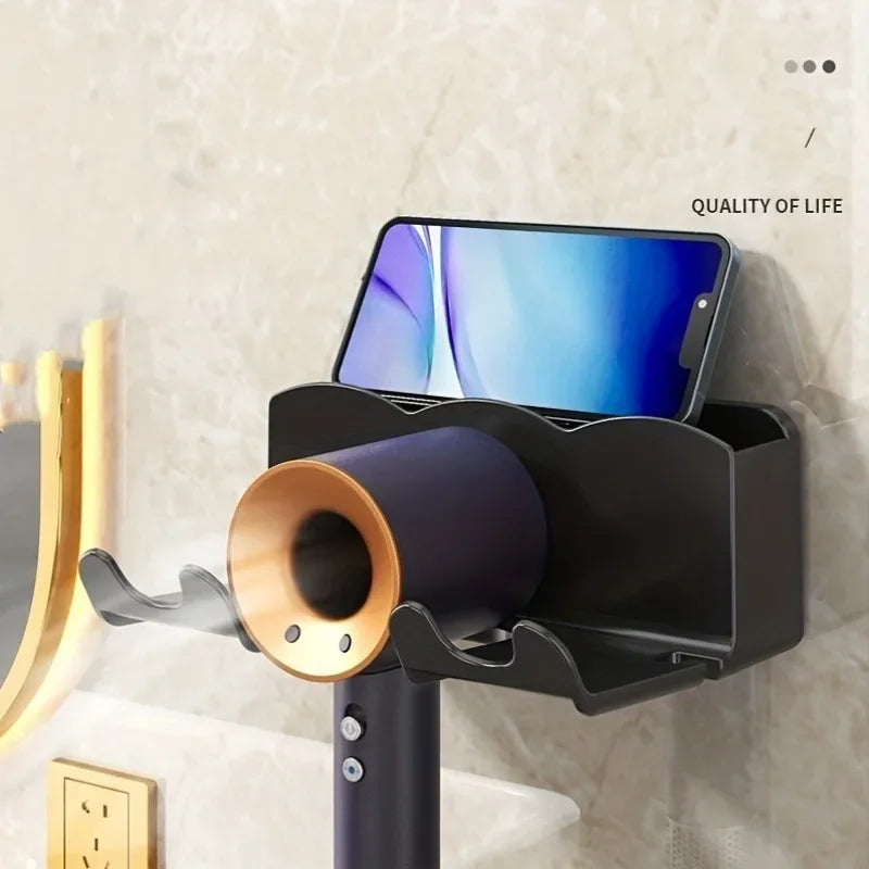 Beautify-Skin Hair Dryer Storage Rack – Wall Mounted Bathroom Organizer