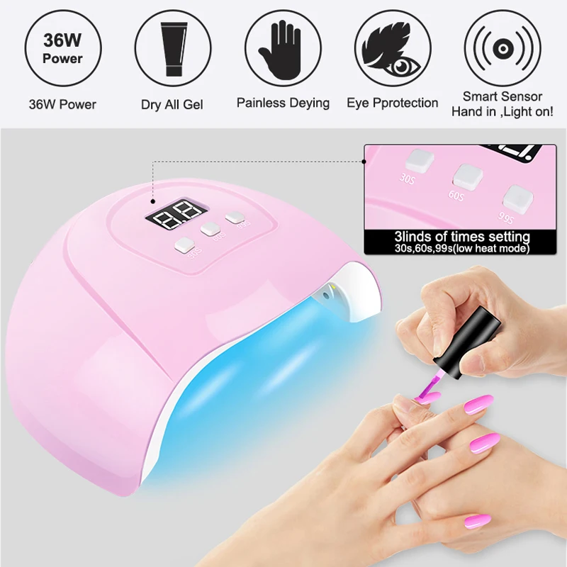 Gel Nail Polish Kit With UV Nail Lamp Electric Nail Drill Machine Soak OFF Gel Nail Kit Base&Top Coat Gel Polish Nail Tools Set - Image 2